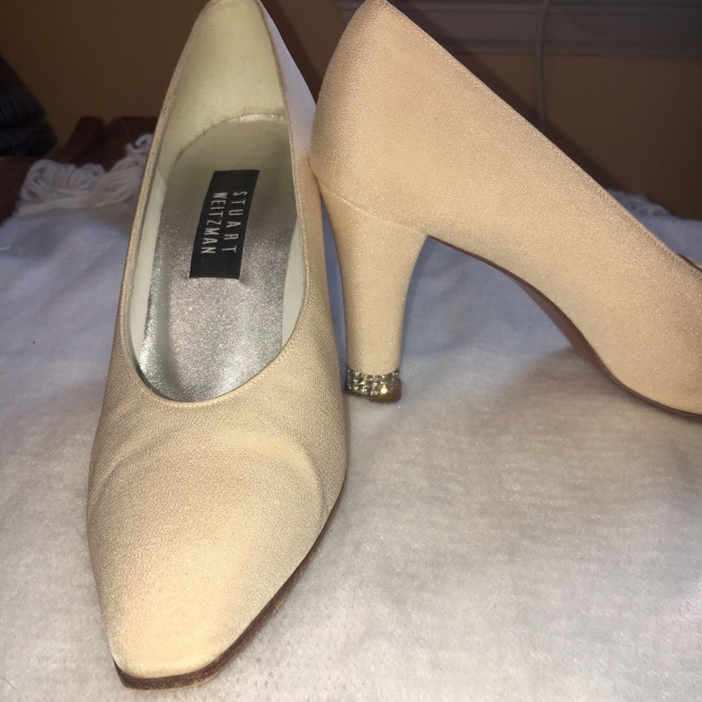 Vtg Stuart Weitzman Crystal Satin💎